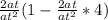 \frac{2at}{at^{2} } (1-\frac{2at}{at^{2} } *4)