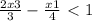 \frac{2x+3}{3} - \frac{x+1}{4}\ \textless \ 1