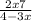 \frac{2x+7}{4-3x}