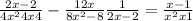 \frac{2x-2}{4x^{2}+4x+4 } -\frac{12x}{8x^{2}-8 } +\frac{1}{2x-2} =\frac{x-1}{x^{2}+x+1 }