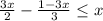 \frac{3+x}{2}-\frac{1-3x}{3} \leq x