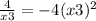 \frac{4}{x+3} =-4(x+3)^{2}