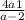 \frac{4a + 1}{a - 2}