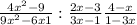 \frac{4x^{2} -9}{9x^{2} -6x+1} : \frac{2x-3}{3x-1} +\frac{4-x}{1-3x}