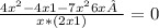 \frac{4x^{2}-4x+1-7x^{2}+6x   }{x*(2x+1)} =0