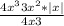 \frac{4x^{3}+3x^{2}*|x| }{4x+3}