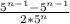 \frac{5^{n-1} -5^{n-1}}{2*5^{n} }