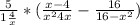 \frac{5}{1 + \frac{4}{x} } * ( \frac{x-4}{x^2+4x} - \frac{16}{16-x^2} )