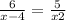 \frac{6}{x-4} = \frac{5}{x+2}