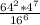 \frac{64^{2} *4^{7} }{16^{6} }