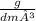 \frac{g}{dm³}