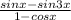 \frac{sinx-sin3x}{1-cosx}