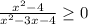 \frac{x^{2} - 4}{x^{2} - 3x-4} \geq 0