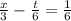 \frac{x}{3}-\frac{t}{6}=\frac{1}{6}