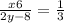 \frac{x+6}{2y-8} =\frac{1}{3}