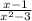 \frac{x-1}{x^{2}-3}