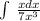 \int\limits^ {} \, \frac{xdx}{7+x^3}