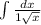 \int\limits \frac{dx}{1+\sqrt{x} }