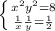 \left \{ {{x^2+y^2=8} \atop {\frac{1}{x}+\frac{1}{y} =\frac{1}{2} }} \right.