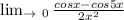 \lim_{ \to \ 0} \frac{cosx-cos5x}{2x^{2} }