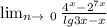 \lim_{n \to \ 0} \frac{4^{x}-2^{7x} }{lg3x-x}