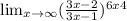 \lim_{x \to \infty} (\frac{3x-2}{3x-1}) ^{6x+4}