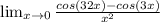 \lim_{x \to 0} \frac{cos(3+2x)-cos(3+x)}{x^{2} }