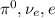 \pi^0,\nu_e,e^+