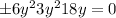 \pm 6y^2 + 3y^2 + 18y = 0