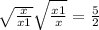 \sqrt\frac{x}{x+1}+\sqrt\frac{x+1}{x}=\frac{5}{2}