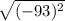 \sqrt{(-93)^{2}