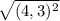 \sqrt{(4,3)^{2} }