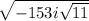 \sqrt{-15+3i\sqrt{11} }