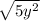 \sqrt{5y^{2} }