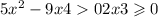 {5x^2 - 9x + 4 > 0 \\ 2x + 3 \geqslant 0