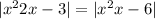 |x^2+2x-3|=|x^2+x-6|