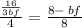  \frac{ \frac{16}{ 3bf } }{4} = \frac{8 - \: bf}{8} 