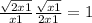  \frac{ \sqrt{2x + 1} }{x + 1} + \frac{ \sqrt{x + 1} }{2x + 1} = 1