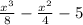  \frac{ {x}^{3} }{{}8 } - \frac{ {x}^{2} }{4} - 5