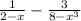  \frac{1}{2 - x} - \frac{3}{8 - {x}^{3} } 