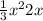  \frac{1}{3} {x}^{2} + 2x