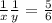  \frac{1}{x} + \frac{1}{y} = \frac{5}{6} 