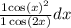  \frac{1 + { \cos(x) }^{2} }{1 + \cos(2x) } dx