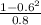  \frac{1 - 0.6 {}^{2} }{0.8} 