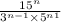  \frac{15 {}^{n} }{3 {}^{n - 1} \times 5 {}^{n + 1}} 