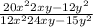  \frac{20 {x}^{2} + 2xy - 12 {y}^{2} }{12 {x}^{2} + 24xy - 15 {y}^{2} } 