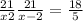  \frac{21}{x + 2} + \frac{21}{x - 2 } = \frac{18}{5} 