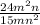  \frac{24 {m}^{2}n }{15m {n}^{2} } 