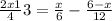  \frac{2x + 1}{4} + 3 = \frac{x}{6} - \frac{6 - x}{12} 