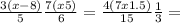  \frac{3(x - 8)}{5} + \frac{7(x + 5)}{6} = \frac{4(7x + 1.5)}{15} + \frac{1}{3} = 